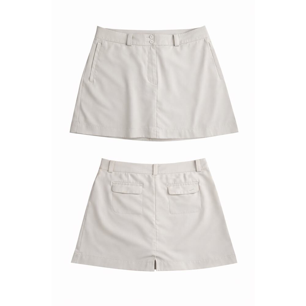 Nike Golf Dri-FIT Skirt Beige Size 14 Built-In Shorts Tour Performance